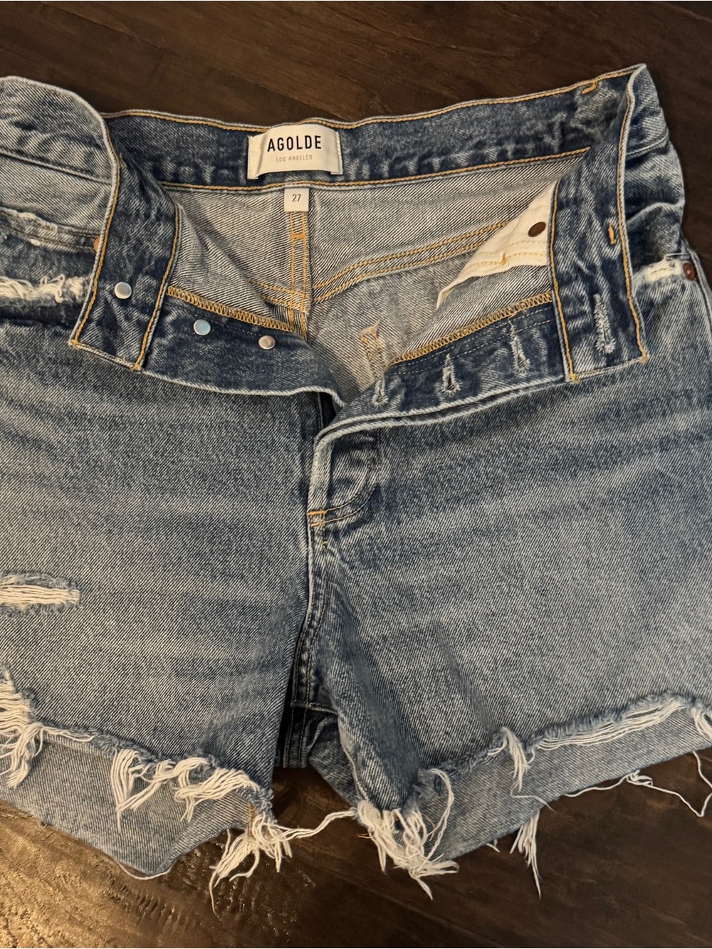 Agolde Denim High-Rise Waist Dee Shorts